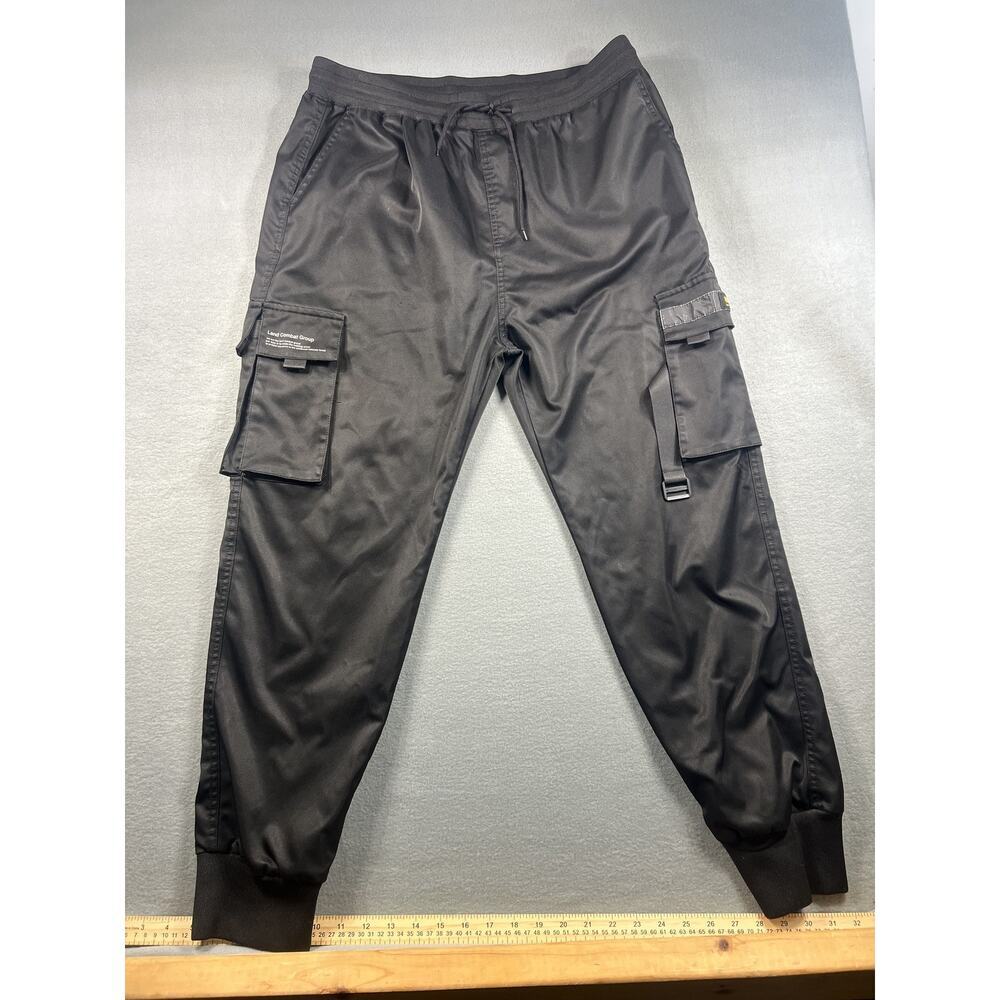 Aelfric Eden Men's Black Cargo Jogger Pants with Utility Pockets, Size XXL